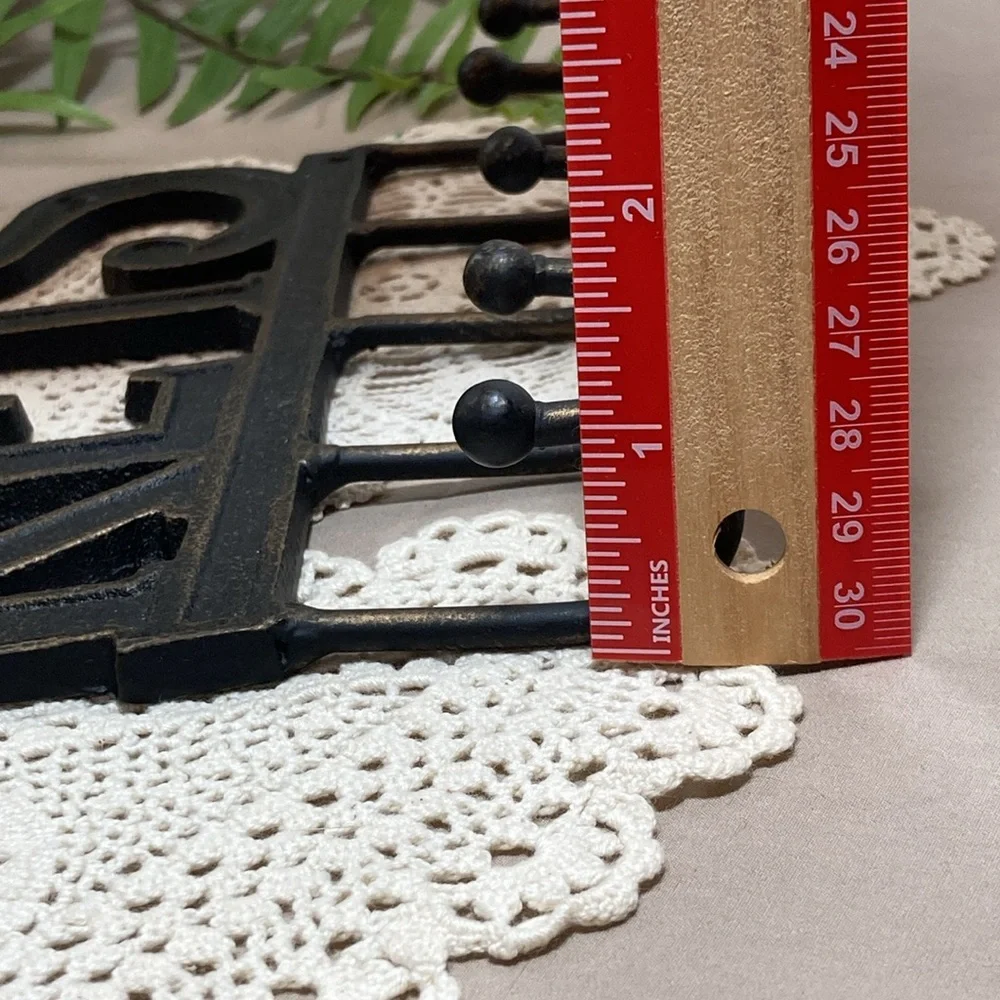 Black Cast Iron Key Holder Wall Decor